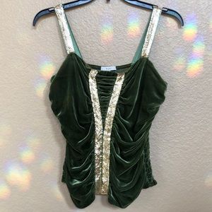 Velvet green tank top